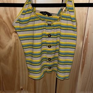 stretchy small tank top. goes with almost anything.
